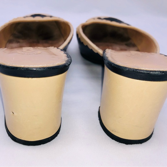 Chanel size 40.5 vintage Black and Tan Mules - Picture 3 of 13